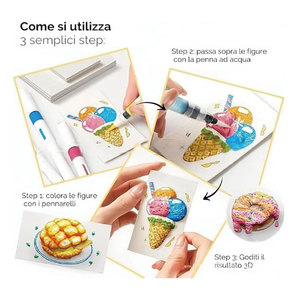 Kit de peinture 3D à texture éponge magique avec stylos à dessin à bulles Projets d'art créatif pour enfants - Product Image 6