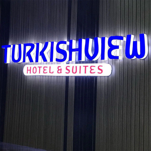 Custom 3D LED Fulllit <b>Illuminated</b> Letters Wall Mount Blue Painted Static Text Advertising Building Sign IP65 Waterproof - Product Image 5