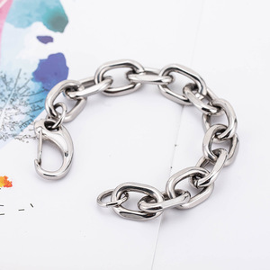Pulsera de Cadena Gruesa de Acero de Titanio para Hombre, Diseño de Anillo Geométrico, 19cm 21cm, Joyería de Moda - Product Image 2