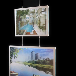 Ultra-thin 9mm Thickness Advertisement Cable Hanging Double Faced showcase <b>Led</b> <b>Light</b> <b>Box</b> - Product Image 2
