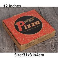 Boîte à pizza rectangulaire en carton de 32cm, nouveau design personnalisé, biodégradable, 16x16, 28x28, 30x30, 32x32, boîtes d'emballage pour pizza