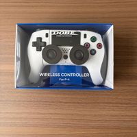 Manette de jeu sans fil avec joystick, gyroscope 6 axes, double vibration moteur, poignée antidérapante et résistante à la transpiration pour PS4
