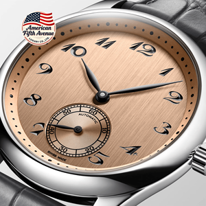 Montres de sport de luxe pour hommes personnalisées haut de gamme avec boîtier en acier inoxydable, bracelet en cuir, cadran, réserve de marche, tachymètre - Product Image 2