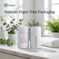 Emballage en tube de papier pour soins de la peau personnalisés, conteneur en carton écologique pour cosmétiques, fabricant en gros, logo personnalisé