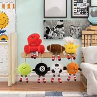 Boneka Olahraga Kartun 2026 dengan Bola Basket, Sepak Bola, Bulu Tangkis, Rugby, Tenis, Biliar, Liontin Mainan Plush untuk Perayaan Ulang Tahun
