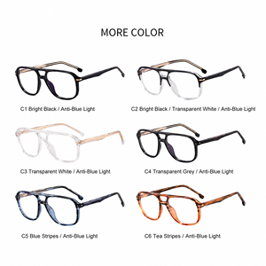Gafas Sunray TR90 con montura a rayas, lentes de PC, antifatiga, ligeras, para mujer y hombre, que bloquean la luz azul, para computadora, oficina y trabajo. - Product Image 5