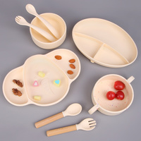 Ensemble de vaisselle en silicone pour bébé, assiette pour nourrir les éléphants, cadeau pour enfants et tout-petits