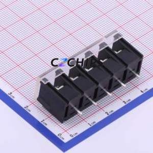 KF38C-8.25-5P Barrier Terminal Block Through hole Component (THT),P=8.25mm Connector With Cover Plate 8.25mm 1x5P Straight Pin - Product Image 2
