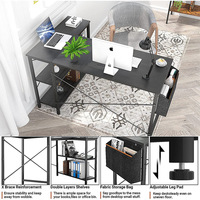Fabricants d'origine, bureau d'ordinateur en bois en forme de L, style moderne et minimaliste, pour la maison, double table d'angle, assemblage facile, pour l'exportation