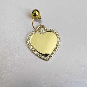 HW en stock, Étiquette d'identification pour chien et chat en strass, Pendentif breloque pour collier d'animal de compagnie, Forme cœur, Anti-perte, Gravure personnalisable - Product Image 4