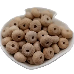 Wood abacus Beads 14mm DIY hand made Accessories customized beech Wood Beads