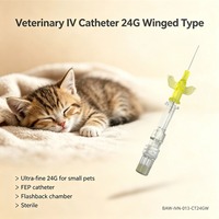 Cannule intraveineuse pour animaux de compagnie 24G avec port d'injection