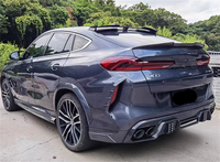 Para 2019-2023 BMW F96 X6M LD estilo fibra de carbono forjado raya falda lateral kit de carrocería