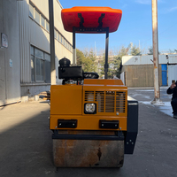 Mini Compacteur Routier Hydraulique à Double Tambour Vibratoire pour Asphalte 1T 1.2T 1.5T 3T, Essence/Diesel, Prix Compétitif