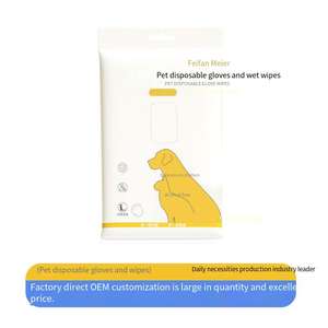 Serviettes humides jetables en microfibre écologiques, fibres non tissées, nettoyage des animaux de compagnie, utilisation en salle de bain pour le toilettage des chats et des chiens, 6 comprimés/sachet - Product Image 6