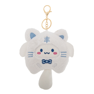 Portachiavi con Specchio a Forma di Tigre in Peluche, Morbido <span class=keywords><strong>Giocattolo</strong></span> Imbottito, Charm per Borsa con Mini Specchietto per Trucco per Donne e Bambini - Product Image 2
