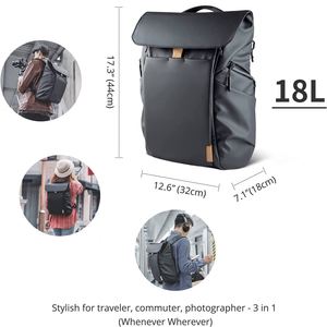กระเป๋ากล้องแบบเป้สะพายหลังสำหรับกล้อง DSLR/SLR มิเรอร์เลส ใส่แล็ปท็อปได้ถึง 15.6 นิ้ว สำหรับช่างภาพ - Product Image 2