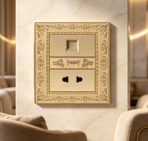 Aulmo design Moderne or <span class=keywords><strong>rose</strong></span> électrique interrupteur mural 1 prise de courant avec prise de téléphone - Product Image 3