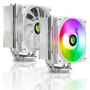 COOLMOON Wholesale High Quality 4Heatpipe Copper CPU Fan AS400 ARGB PWM Computer Cooler AMD TDP130W PC CPU INTEL Fan Cooler RGB