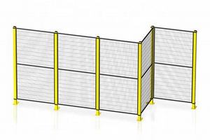 Panneaux de clôture de jardin en métal avec revêtement en poudre noire, résistants à la rouille, en treillis métallique, aménagement paysager, parterres de fleurs, enclos pour animaux de compagnie en extérieur, modélisation 3D - Product Image 2
