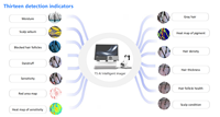 Analyseur de cuir chevelu multifonctionnel, détecteur de follicules pileux portable HD pour usage domestique et cliniques de beauté
