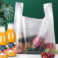 Emballage en plastique imprimé personnalisé de supermarché PE jetable d'usine OEM blanc Boutique Shopping sac commercial en polyester pour aliments