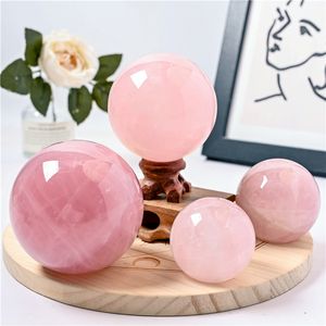 Pierres précieuses naturelles en gros Meilleure qualité Énergie de guérison Sphère de cristal de quartz rose pour la décoration Cadeau pour la maison - Product Image 4
