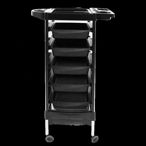 Chariot de rangement mobile multi-niveaux pour salon de beauté et coiffure, chariot à cinq niveaux pour salon de coiffure - Product Image 2
