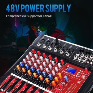 Professional USB Audio Console Mixer CT6 Sound System 6 Channels <strong>DJ</strong> Mixer <strong>Controller</strong> for Music for Sound Production - Product Image 6