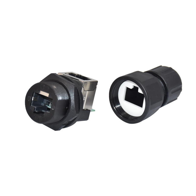 Outdoor Ethernet Rj45 Coupler IP68 Rj45 Panel Mount Waterproof Connector