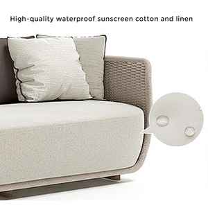 Cadre en aluminium <span class=keywords><strong>haut</strong></span> <span class=keywords><strong>de</strong></span> <span class=keywords><strong>gamme</strong></span> ensembles <span class=keywords><strong>de</strong></span> canapés <span class=keywords><strong>de</strong></span> <span class=keywords><strong>jardin</strong></span> <span class=keywords><strong>de</strong></span> patio extérieur meubles en tissu imperméable pour usage extérieur canapé en tissu <span class=keywords><strong>italien</strong></span> - Product Image 5