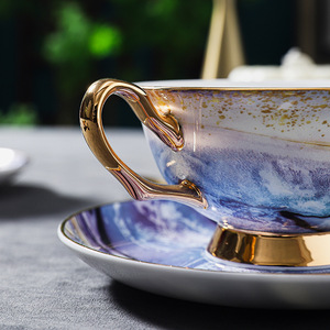 Caja de Regalo Creativa, Juego de Té y Café de Cerámica con Recubrimiento Electrolítico, Taza de Café, Porcelana Fina Elegante - Product Image 3