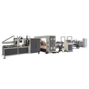 2600 Automatic Carton Box Making Machine Corrugated Box Folding Gluing Stitching Machine For Make Boxes Cardboard