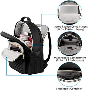 रजाई बना हुआ व्यापार काम कंप्यूटर बैग स्टाइलिश पर्स Bookbag बहुउद्देशीय कॉलेज महिलाओं यूएसबी लैपटॉप विरोधी चोरी व्यापार बैग