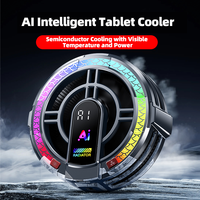 Ventilateur de refroidissement mobile magnétique AntarcChill 24W pour tablette, à semi-conducteurs, avec contrôle de température IA et affichage numérique de la température