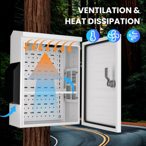 Boîtier électrique extérieur en métal Namunanee avec thermostat et <span class=keywords><strong>ventilateur</strong></span>, boîte de distribution d'alimentation en aluminium pour projets électroniques - Product Image 4