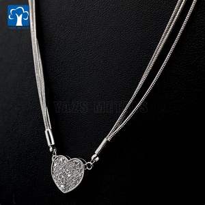 Grosir Baru hadiah kreatif janji batu permata wanita pasangan liontin kustom mode perhiasan kalung - Product Image 1