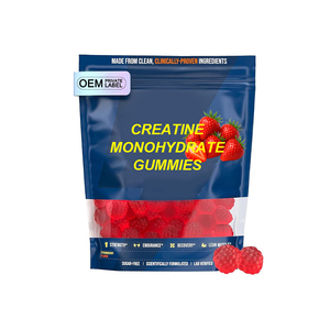 Oem 5000 מ ג סוכר טבעוני ללא קריאטין monohydrate gummies 120 לועס יומי טעם תות עבור ניאוף - Product Image 1
