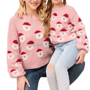 Vente en gros ODM OEM <span class=keywords><strong>Pull</strong></span> en tricot pour l'hiver <span class=keywords><strong>Pull</strong></span> grande taille en mohair à manches longues Pulls <span class=keywords><strong>de</strong></span> <span class=keywords><strong>Noël</strong></span> pour enfants Père <span class=keywords><strong>Noël</strong></span> pour femmes - Product Image 1