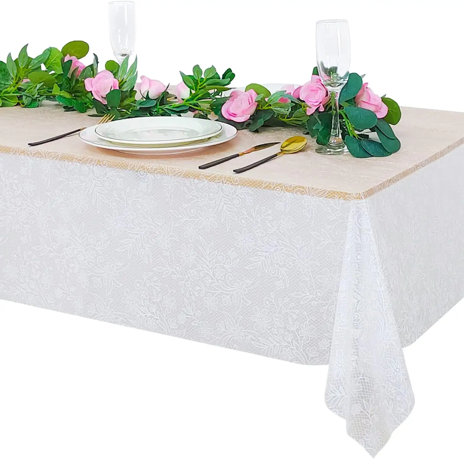 Party Suppliers Heavy Duty Plastic Table Cloth Cover Party Decoration Table Cover for Birthday Wedding