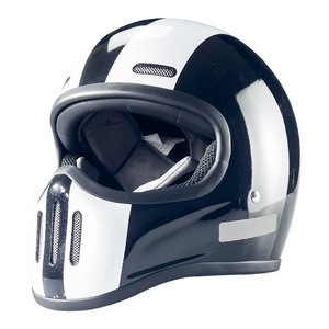 Casque intégral unisexe vintage pour moto, modèle Cruiser, avec petite coque en fibre de verre, neuf, idéal pour l'hiver - Product Image 2
