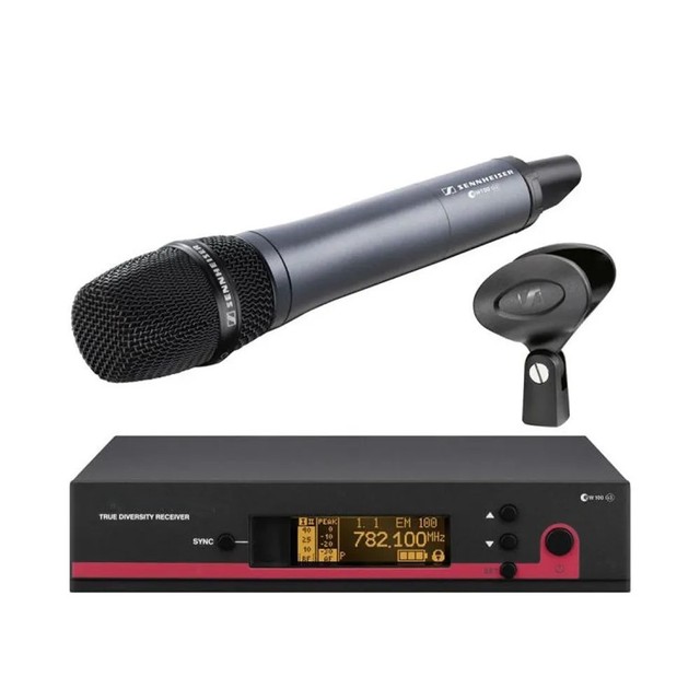 EW100 G3 Wireless Microphone with Two Units, Stage Performance, Singing and Wedding Professional E835 Microphone