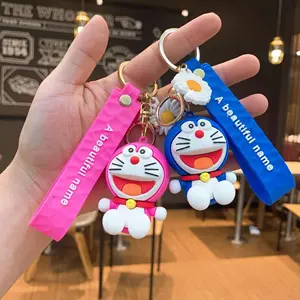 3D पीवीसी कार्टून जापानी मोबाइल फोनों के लिए चाबी का गुच्छा रचनात्मक बैग लटकन Doraemon चाबी का गुच्छा नि: शुल्क