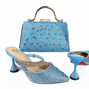 <strong>Women</strong> Italiano Bag Nigerian Bag and <strong>Shoe</strong> Set <strong>Royal</strong> <strong>Blue</strong> <strong>Shoes</strong> and Match Pack <strong>Shoes</strong> Luxury Gold Bag Set <strong>for</strong> Wedding - Product Image 6
