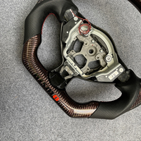 Volant LED en fibre de carbone avec fils rouges personnalisés pour Nissan 370Z Z34 JUKE et Infiniti FX35/37/50 QX70 – Amélioration des intérieurs