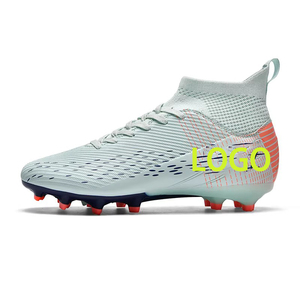 Chaussures <span class=keywords><strong>de</strong></span> football personnalisées tendance <span class=keywords><strong>en</strong></span> promotion, souples, tissées, antidérapantes, à crampons longs AG/TF, montantes - Product Image 2