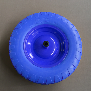 Factory Supply 10 Inch 3.50-4 PU Metal <strong>Tire</strong> Wheel for <strong>Wheelbarrow</strong>, Hand Trolley, Tool Carts - Product Image 1