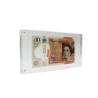 Cadre de présentation de billets et de devises en acrylique double face, écologique, avec taille et épaisseur personnalisables, idéal pour les cadeaux