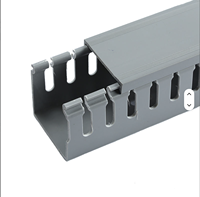 Goulotte de câblage en PVC résistante à la chaleur, ignifuge, sans halogène, étanche à l'humidité, à fentes, 40x20mm, avec couvercle