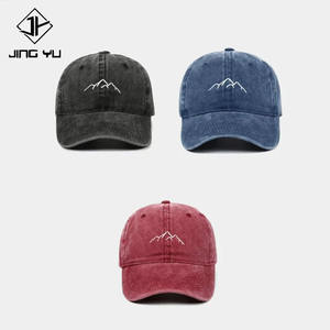 Gorra de béisbol de algodón 100% personalizable con logo bordado retro lavado a la moda y de gran venta. - Product Image 1